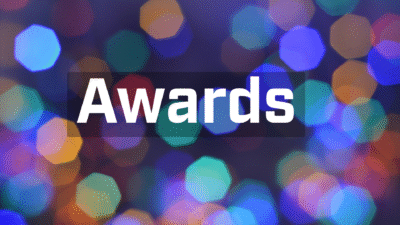 Blurry image with text Awards.