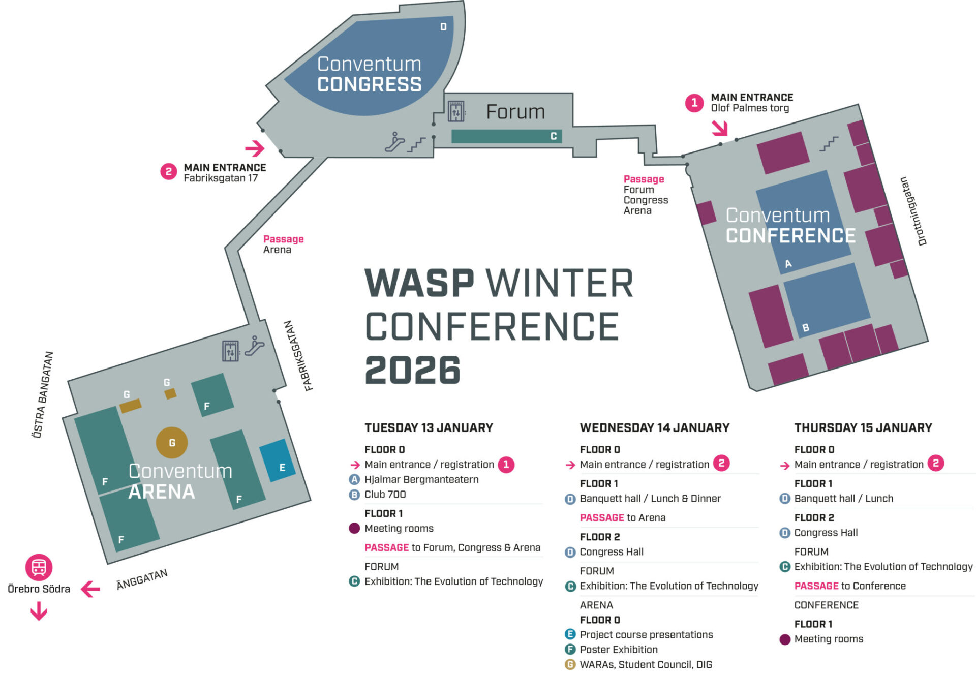 Map Conventum, all buildings
